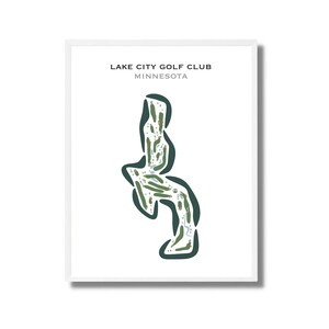Club de golf de Lake City, Minnesota | Carte du parcours de golf, carte du golf, cadeau golfeur pour lui, mise en page de la carte de score, cadeau petit ami golfeur, impression d'art sans cadre