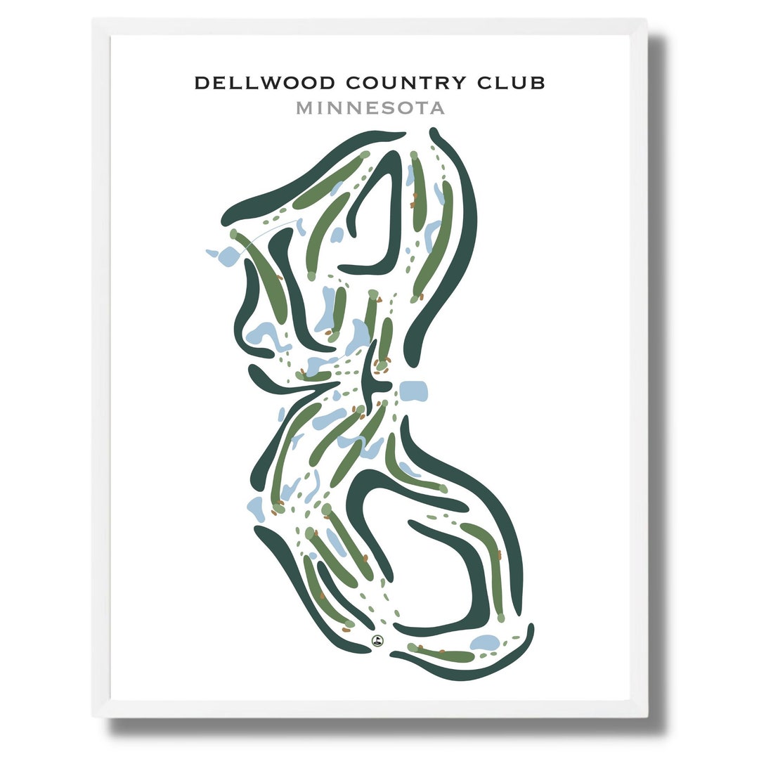 Dellwood Country Club MN Golf Course Map Home Decor Etsy