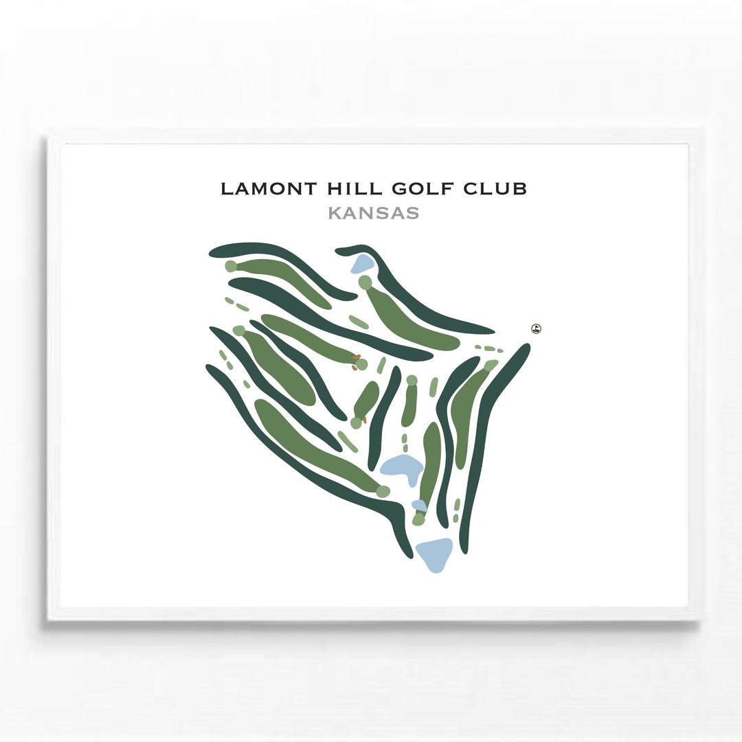 Lamont Hill Golf Club Kansas Golf Course Map Golf Map Golfer Gift