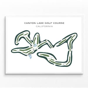 Canyon Lake Golf Course, CA | Golf Course Map, Golf Map, Golfer Gift For Him, Scorecard Layout, Golfer Boyfriend Gift, Art Print Decor