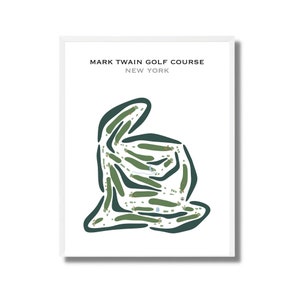 Mark Twain Golf Platz, NY | Kunstdruck, Golf Karte, Golf Karte, Golf Karte, Score Karte, Golf Karte, Kunstdruck UNGERAHMT, für Sie und Ihn