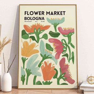 Flower Market Bologna, Flower Market Print, Flower Market Poster, Flower Wall, Florist Gift,Home Decor Art, Flower Shop, Flower Print