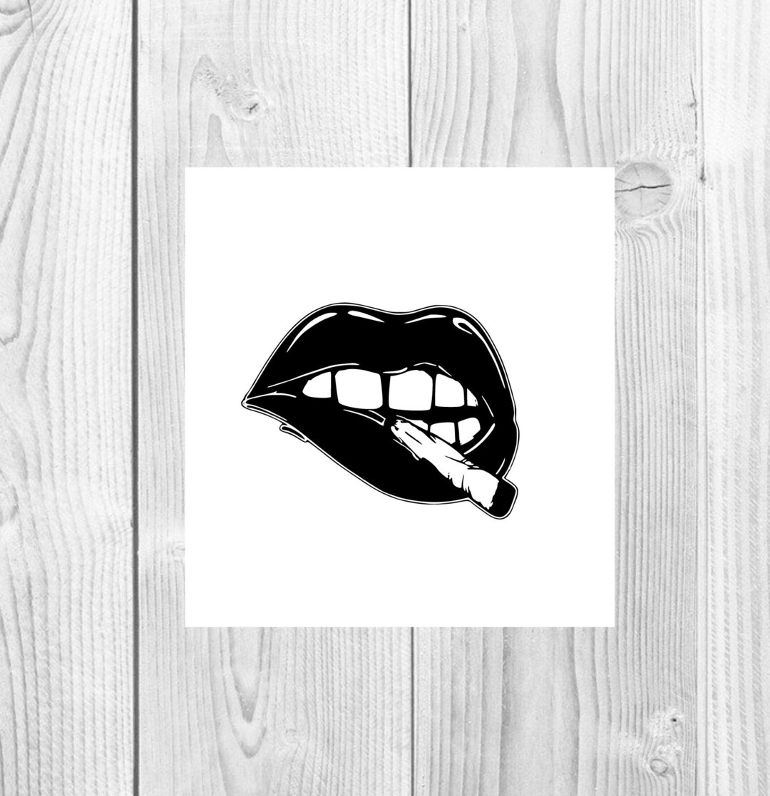 Lips Smoking Cannabis Joint Weed Svg Lips Smoking Weed Cannabis Svg Png