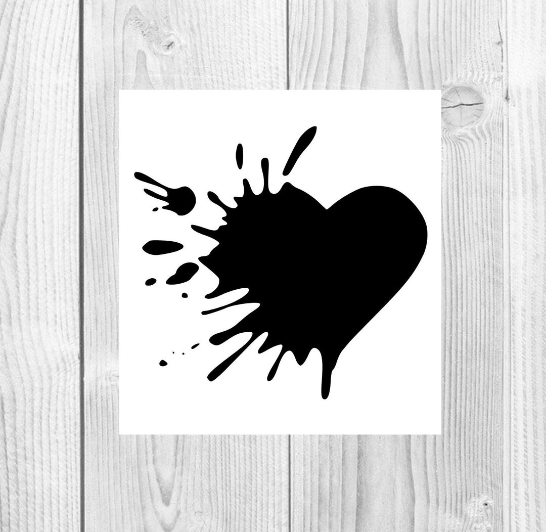 Paint Splatter Heart SVG Heart Svg Paint Splatter Svg Png Painting Svg