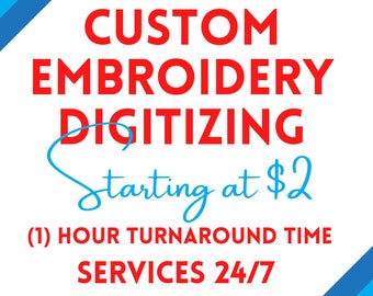 Custom Embroidery Digitizing, Logo Digitizing, Embroidery Digitizing Service, Image Digitizing Embroidery, Custom Digitize