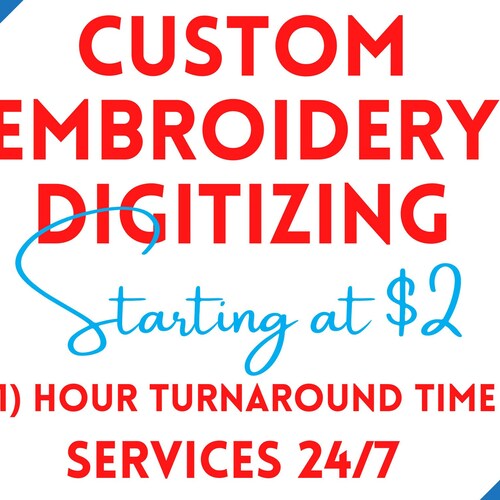 Custom Embroidery Digitizing Logo Digitizing Embroidery Etsy Canada