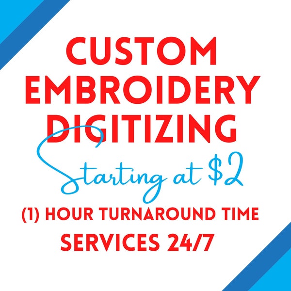 Custom Embroidery Digitizing, Logo Digitizing, Embroidery Digitizing Service, Image Digitizing Embroidery, Custom Digitize