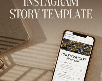 Photography Price List Template: Modern Canva Design