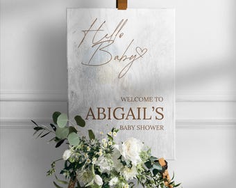 Boho Baby Shower Welcome Sign Template (Digital Download)