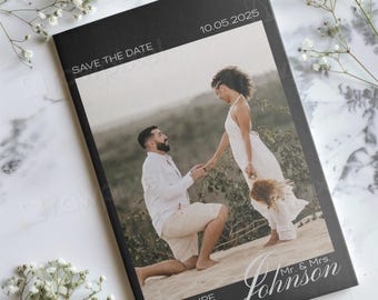Elegant Save The Date Template: Simple Modern Design (Digital Download)