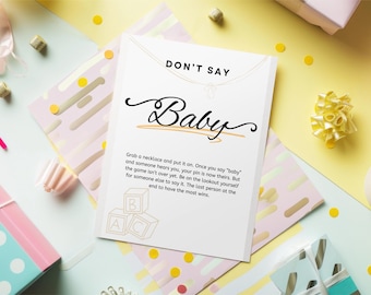 Boho Baby Shower Game: Don't Say Baby, Customizable (Digital Download)