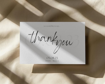 Minimalist Thank You Card: Elegant Modern Design (Digital Download)