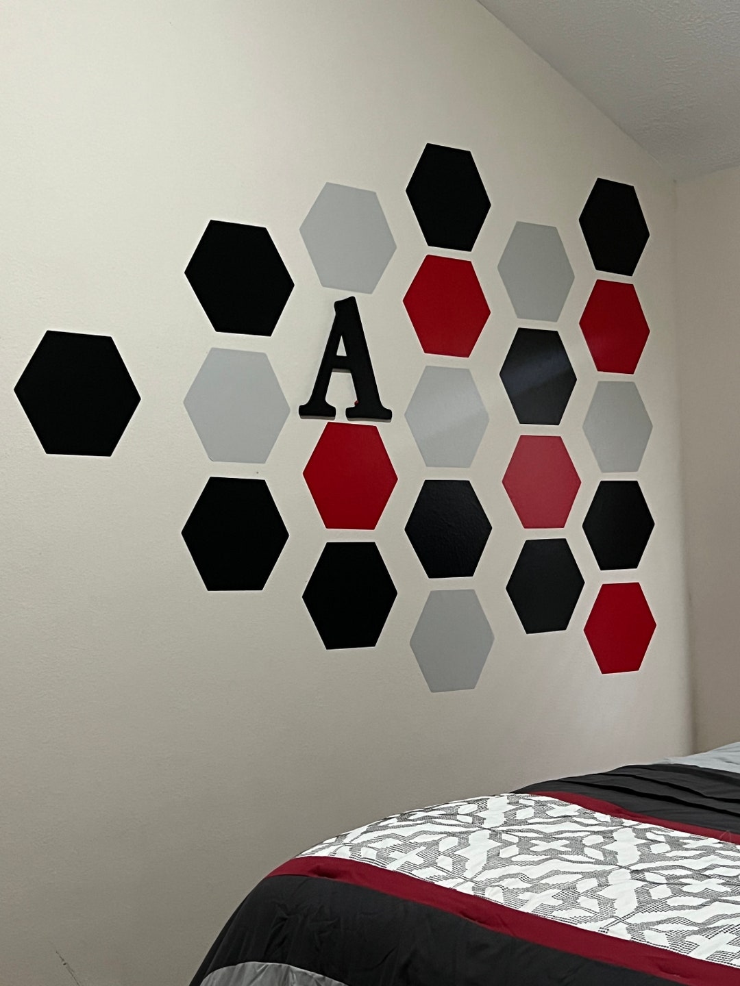 Hexagon Wall Decal Etsy