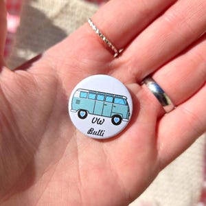 Mini Kühlschrankmagnet VW Bulli (grün, orange, türkis)