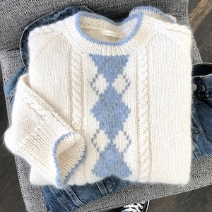 Love for Argyle-tröja # 2 Storlekar: S (M) L