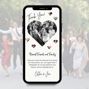 Plantilla de agradecimiento de boda editable de Evite, tarjeta de agradecimiento digital, tarjeta de boda, plantilla personalizada, invitación de boda