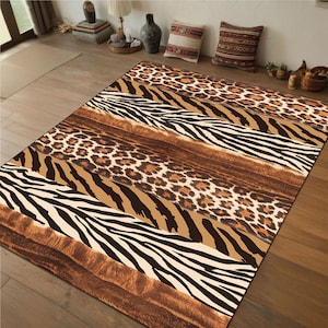 animal print rug, leopard print rug, zebra pattern rug