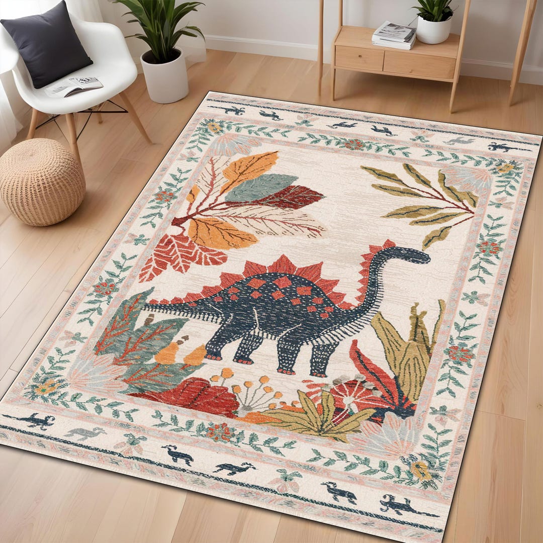 Dinosaur Rug for Kids Room, Dino Rugs, Dinosaur Nursery Decor ...
