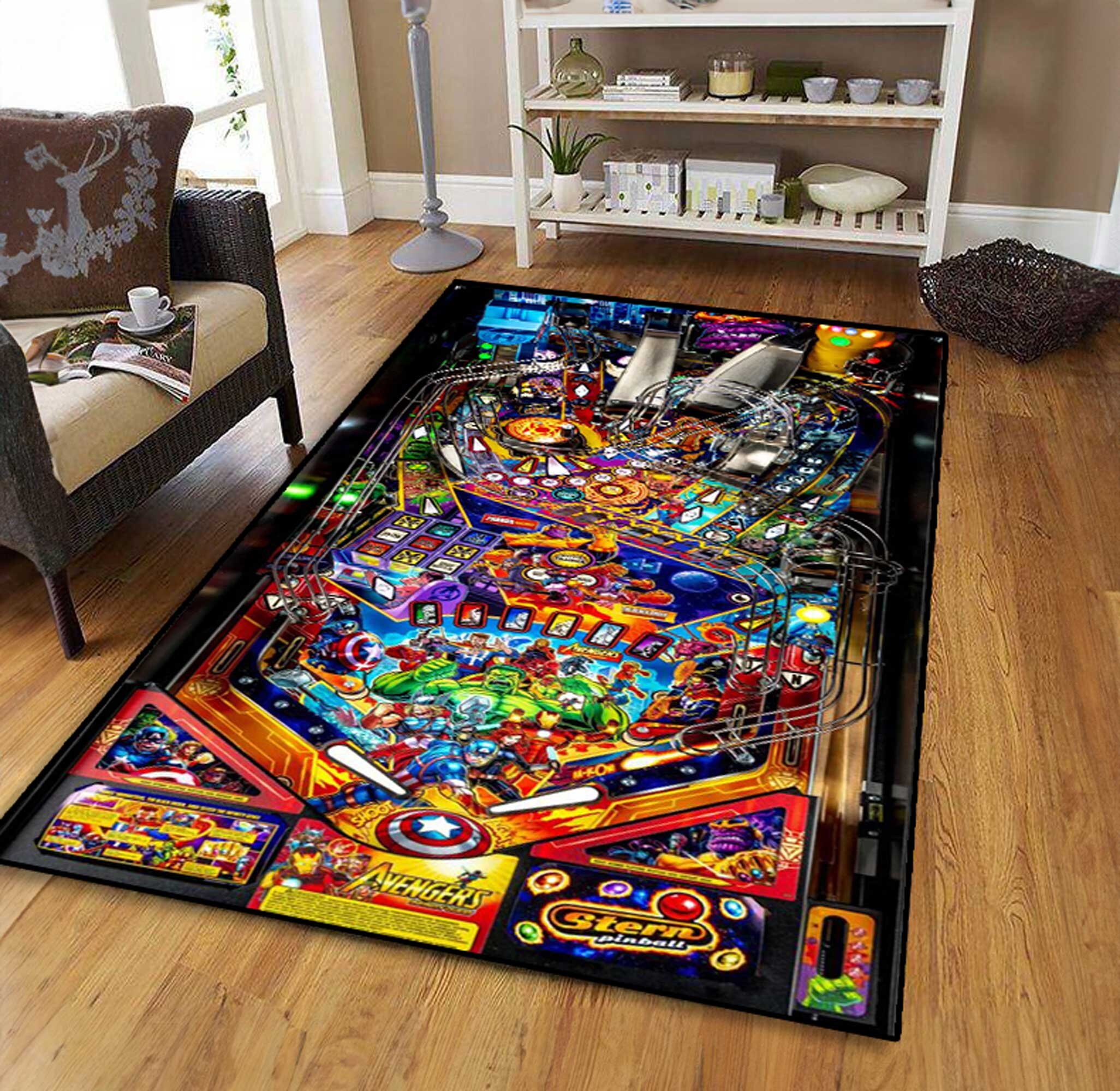 Jaws Fan, Jaws Pinball, Jaws Pinball Rug,pinball Decor, Pinball Design