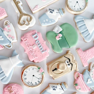 Alice in Wonderland/ Alice in Onederland  Royal Icing Cookies 1-1.5 Dozens