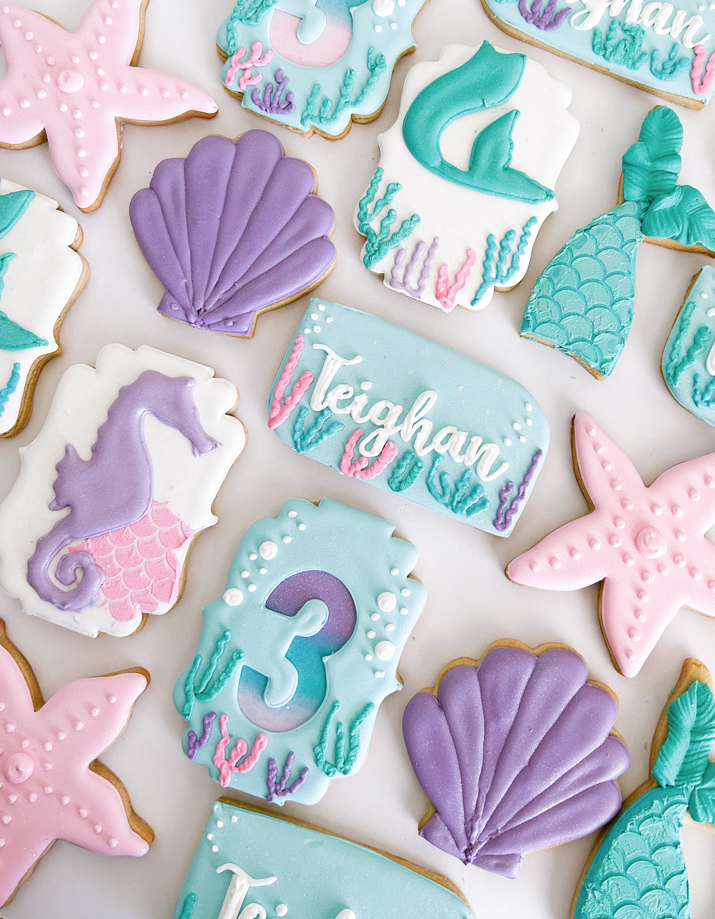 Mermaid Royal Icing Cookies 1 Dozen