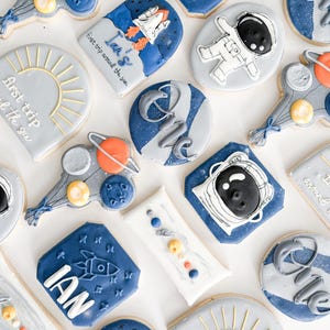 Astronaut / First Trip Around the Sun / Space Royal Icing Cookies