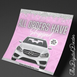 Order Shipping Flyer, DIY Flyer Template Design, Orders Have Been Shipped Flyer, Shipping Flyer, Premade Business Social Media Flyer