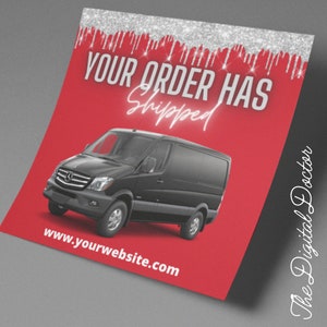 DIY Shipping Confirmation Flyer, All Orders Have Shipped Social Media Post Template, Canva Flyer, Canva Template, Instagram Flyer, Shipping