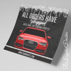 DIY Shipping Confirmation Flyer, All Orders Have Shipped Social Media Post Template, Canva Flyer, Canva Template, Instagram Flyer, Shipping