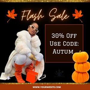 Flash Sale, Canva Template, Instagram Flyer,Shop Now, Shop Flyer, Fall Flyer, Website Flyer, Clothing Store, Boutique Flyer