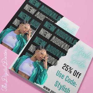 New Arrivals Flyer, Boutique Flyer, Canva Template, Wigs Flyer, Lash Flyer, Nails Flyer, Shop Now, Instagram Flye
