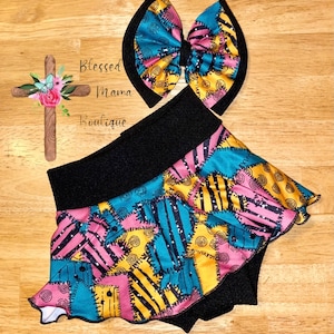 Sally Skirted Bummie & Bow