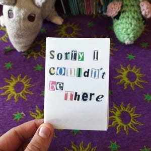 Sorry I Couldn't Be There, Mini Zine, Perzine, Personal zine