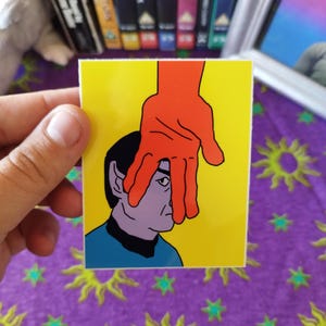 Spock sticker, Scifi, Trekkie, Vulcan, Vinyl laptop sticker