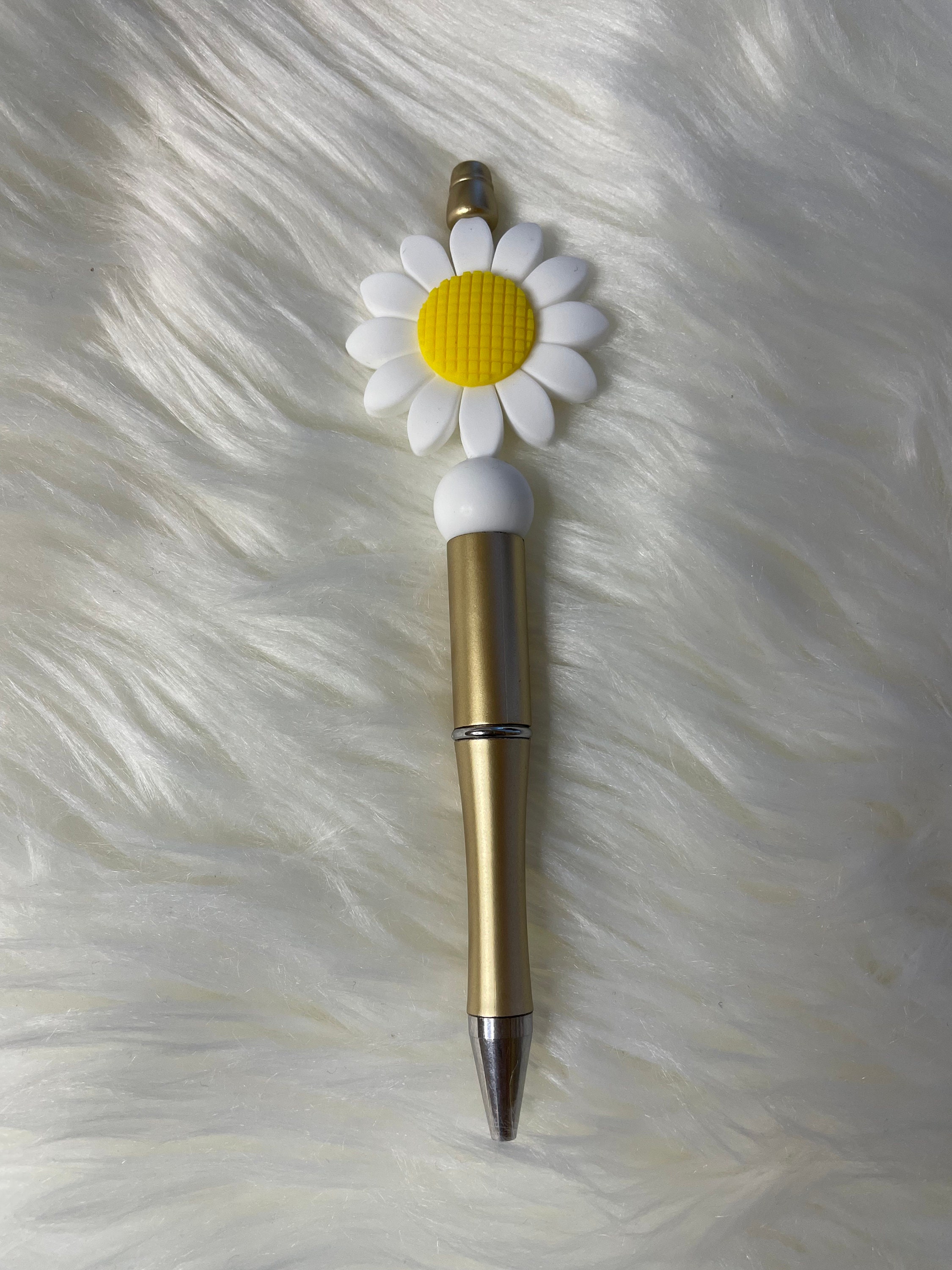 Lilac Small Sunflower Silicone Bead Pen – Free to be Me Boutique