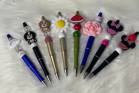 Beaded Pens, Silicone Beads, Bead Pen, Pens 