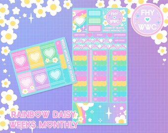 Calendars & Planners Paper Digital Printable Planner Stickers Pastel ...