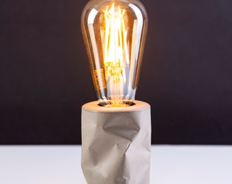 Beton Tisch Nachttischlampe, moderne Industrieleuchte, Leselampe, Skandinavische Lampe, Handgefertigte Lampe, Housewarming Geschenk, Zeitgenössische Lampe