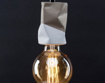 Lampada a sospensione in cemento, luce industriale moderna, lampada di cemento, lampada scandinava, lampada fatta a mano, lampada minimalista, lampada contemporanea, lampada artigianale