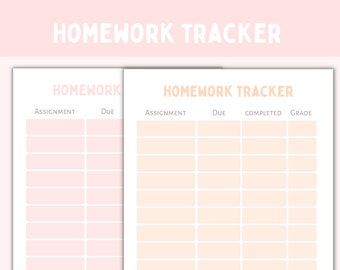 student homework diary Homework Assignment Tracker Printable | Digital Study Planner | Goodnotes Template