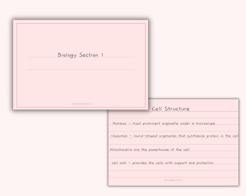 Printable Revision Cards Digital Revision Resources Goodnotes Study Planner - Etsy