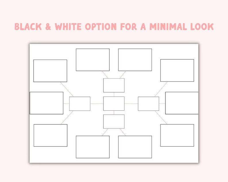Printable Mind Map Revision Planner Study Note Taking Template GCSE A ...