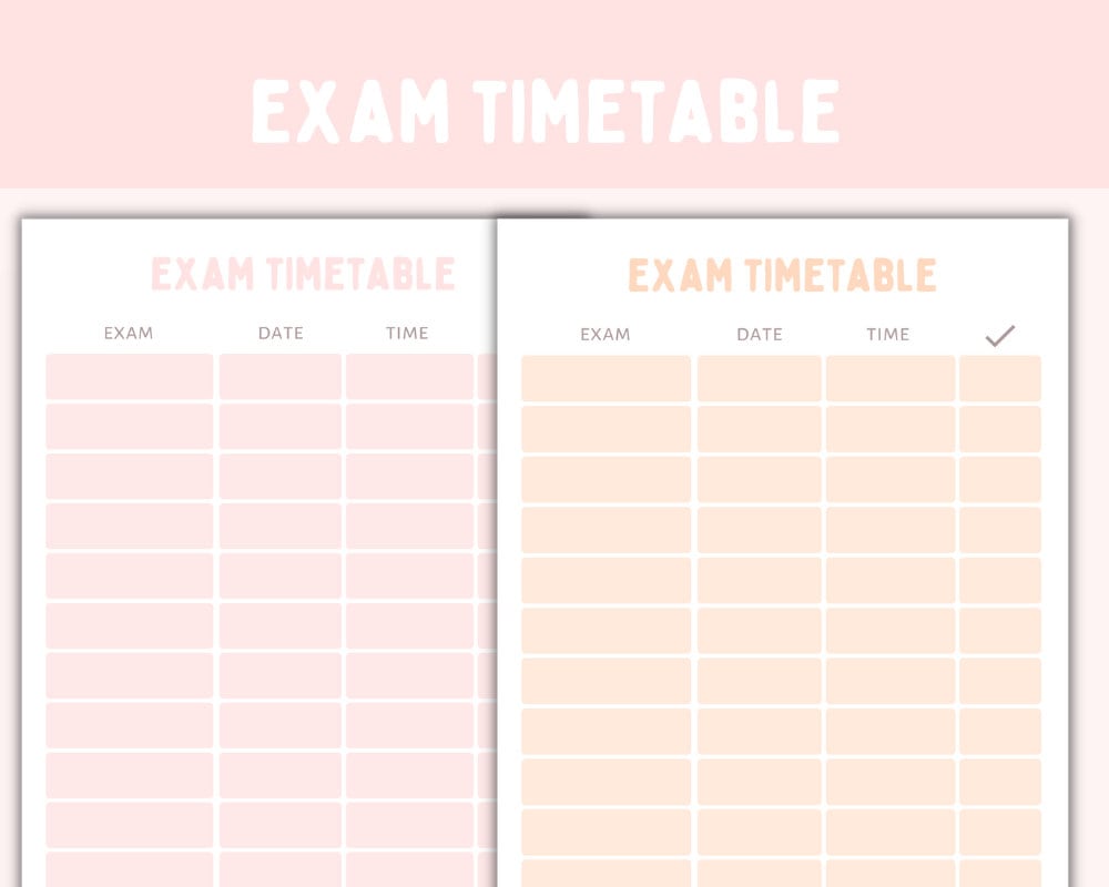 Exam Study Timetable Planner