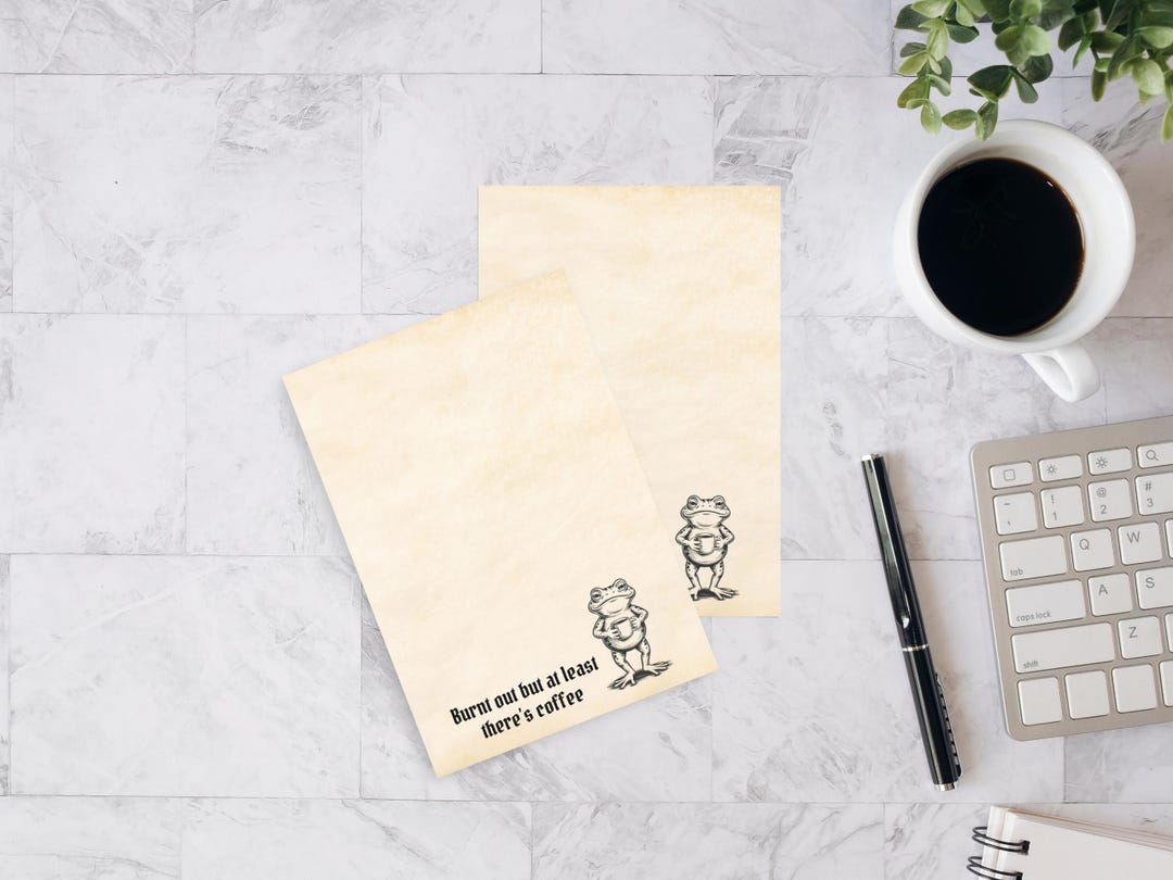 Burnt Out Frog Sticky Notes | Quirky Frog Notepad | Retro Inspired ...