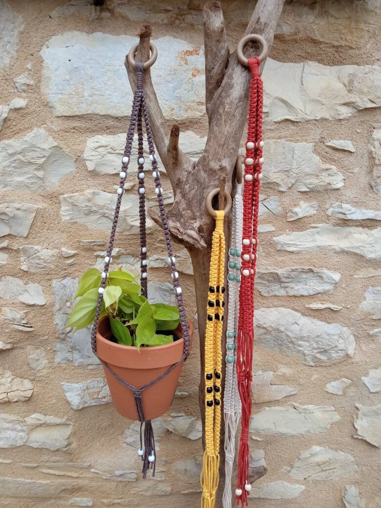 Suspension en Macramé | Marron