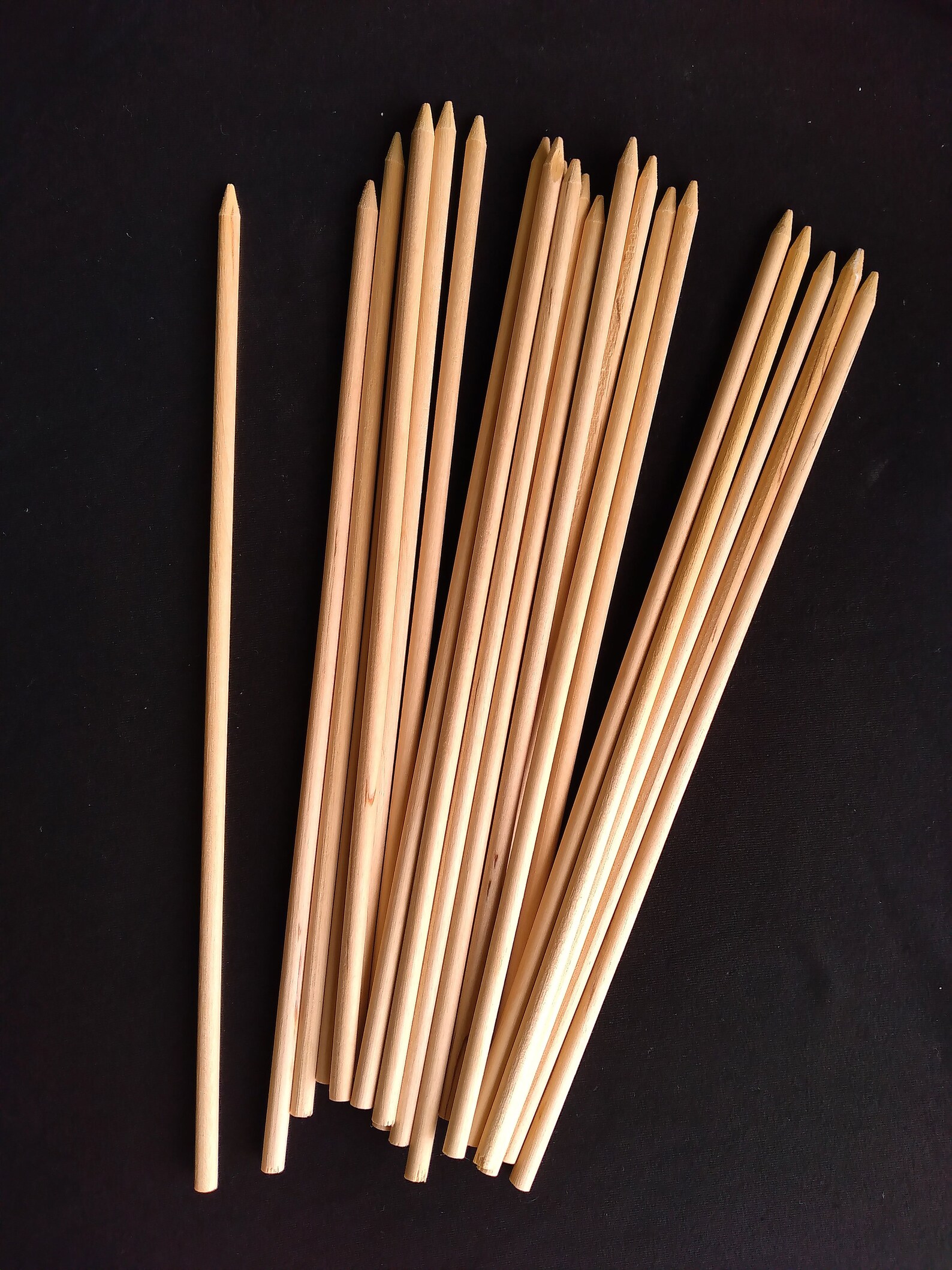 Pointed Wooden Dowel Rods 0.25 x 11 inch Etsy