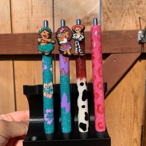 Character Epoxy pen, Epoxy pens, Characters Pens, Epoxy, Inkjoy refillable personalized epoxy glitter pen, Glitter  Inkjoy Gel Pens 0.7