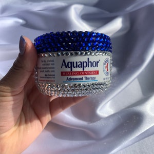 Bling Gift, Bedazzled Gift,  3.5 oz. Rhinestone Aquaphor jar , healing moisturizing ointment , bling gift , Desk Gift, Vanity Gift, Gift, C