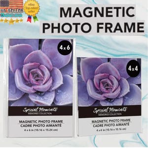 Special Moments Magnetic Picture Frame Clear Acrylic ~Size Choices : 4x6 4x4 Inch