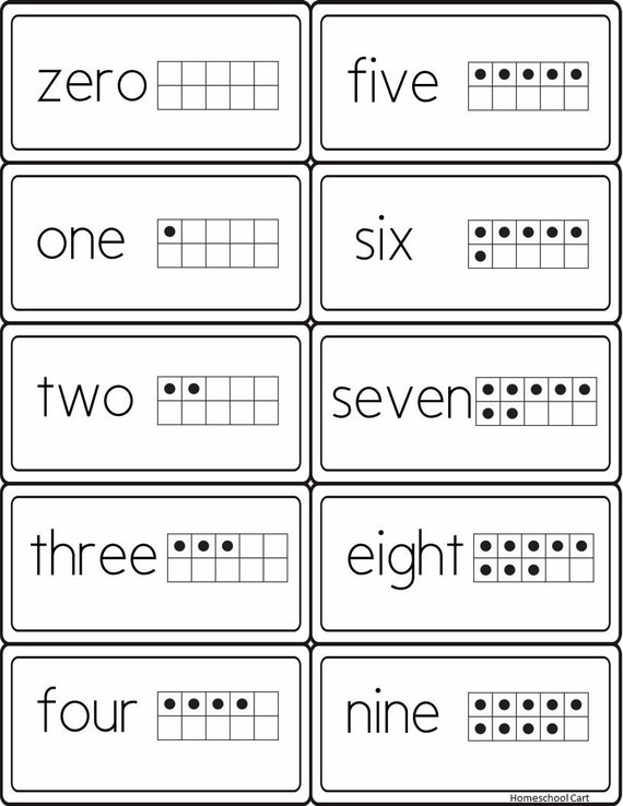 Ten Frame Flashcards 1-20 Ten Frames and Dice 1-6 - Etsy